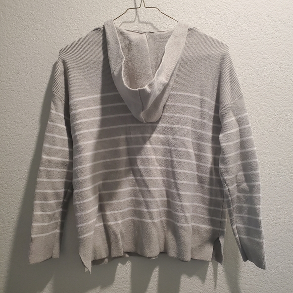 Tahari Striped Hooded Sweater - Picture 4 of 4